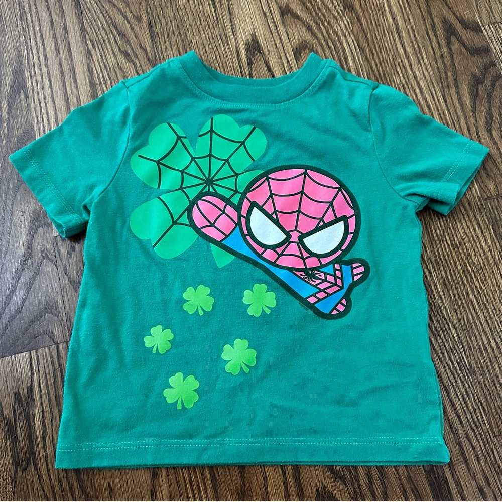 Old Navy St. Patrick’s Day Spider-Man T-shirt, size 12-18M